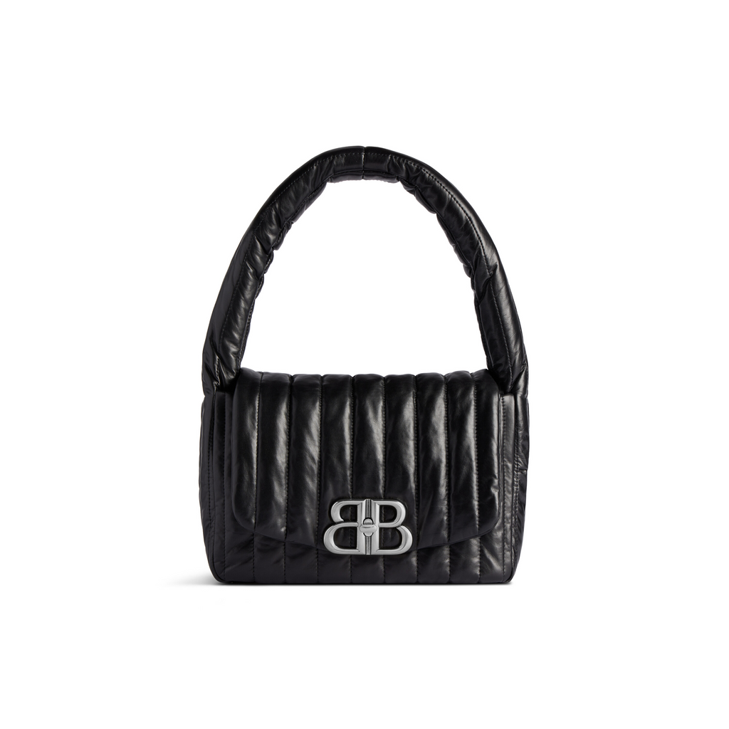 Monaco Small Sling Bag Quilted in Black Balenciaga