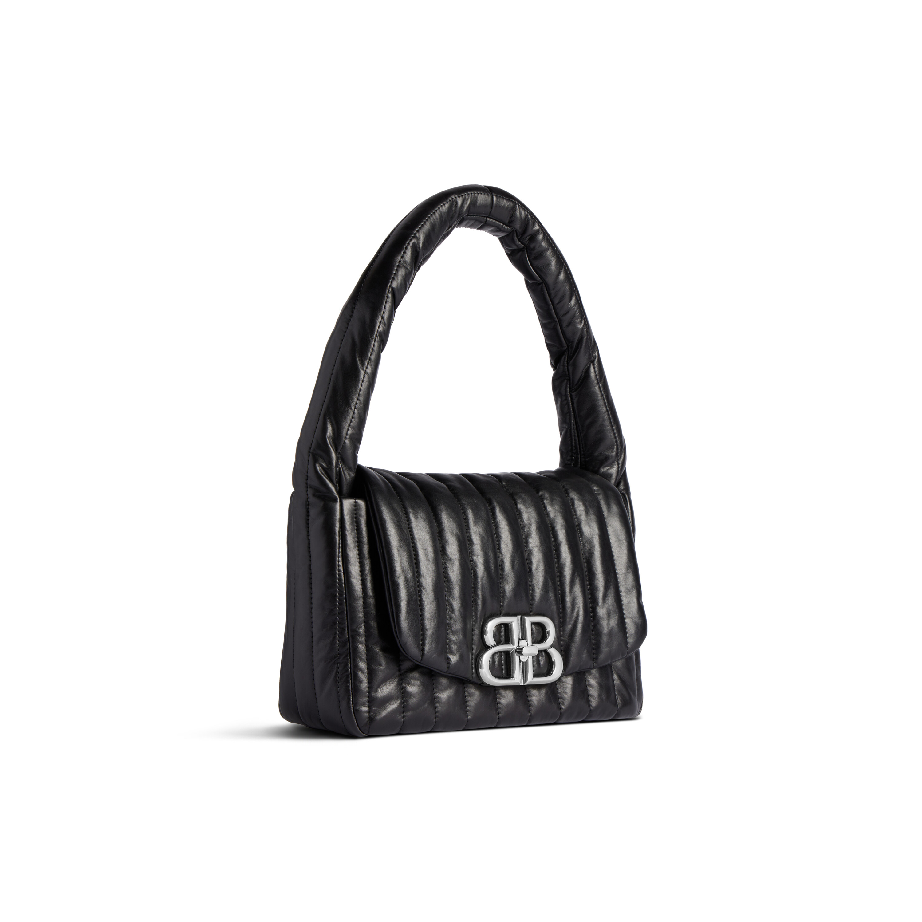 Monaco Small Sling Bag Quilted in Black Balenciaga