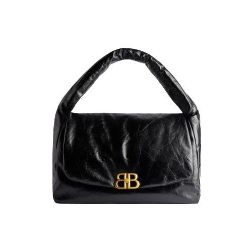 Womens Monaco Large Sling Bag in Black Balenciaga