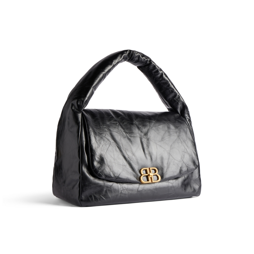 Womens Monaco Large Sling Bag in Black Balenciaga