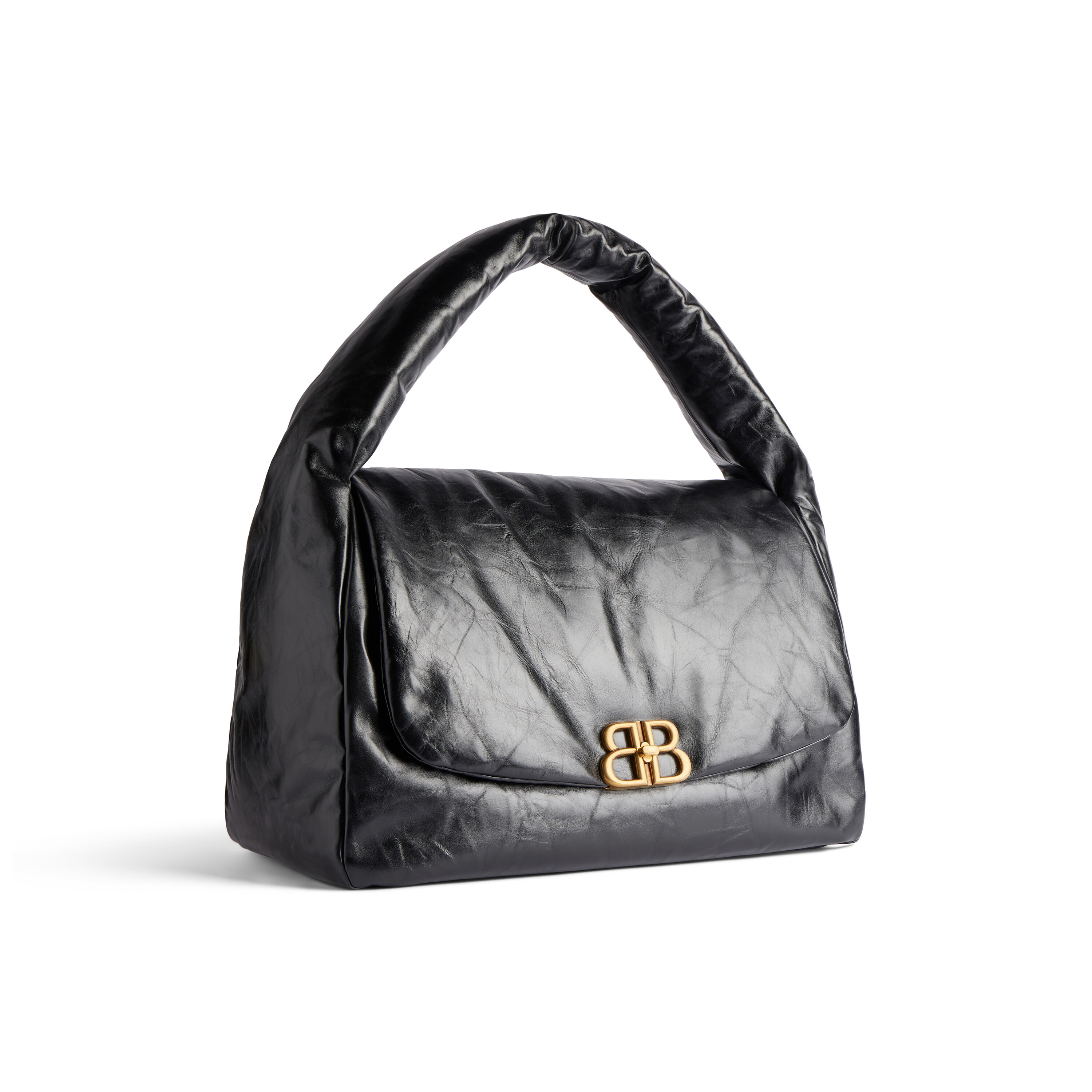 Womens Monaco Large Sling Bag in Black Balenciaga
