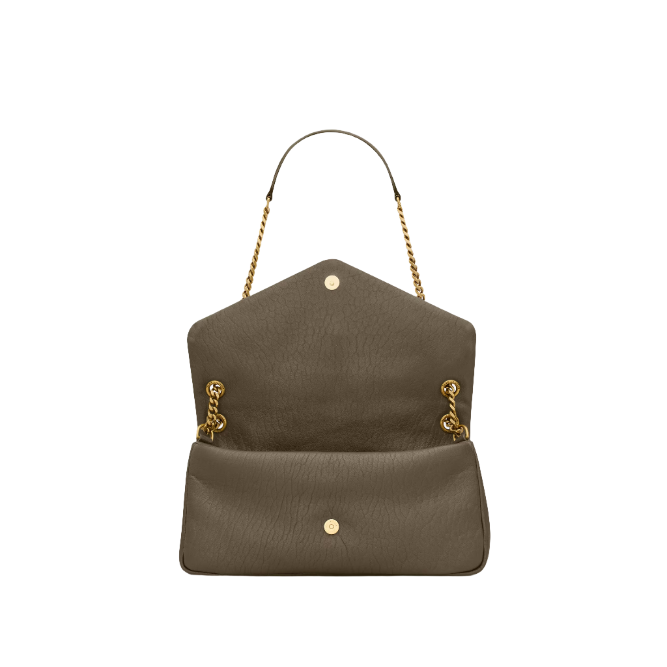 SAINT LAURENT YSL CALYPSO MEDIUM IN GRAINED LAMBSKIN ARMY GREEN