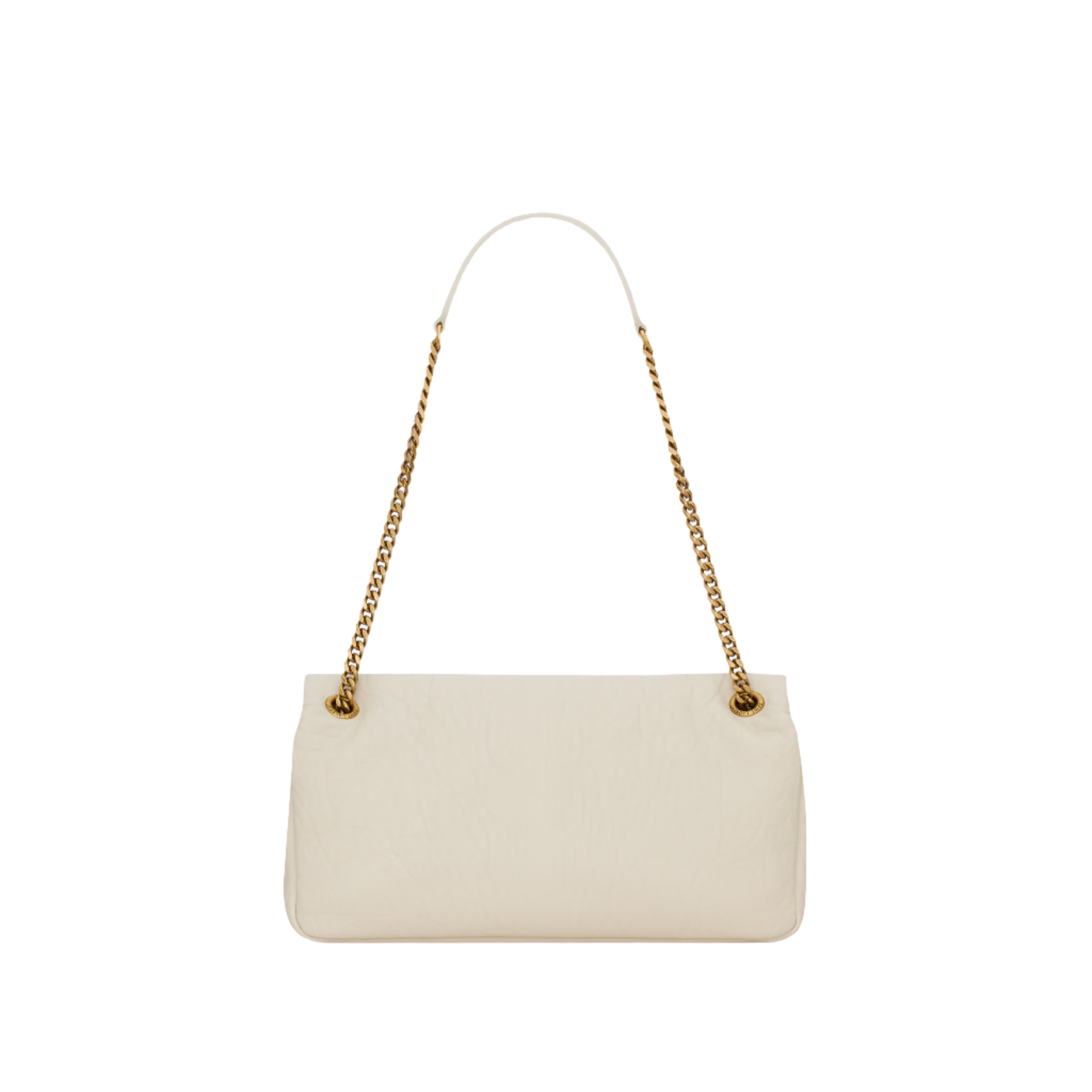 SAINT LAURENT YSL CALYPSO MEDIUM IN GRAINED LAMBSKIN ARMY WHITE