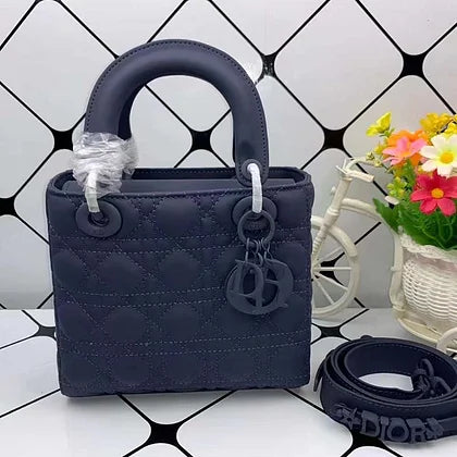 Dior Women Small Lady Dior My Abcdior Bag Denim Blue Cannage Lambskin