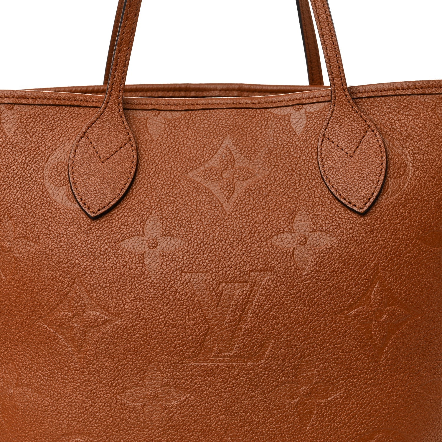 LOUIS VUITTON Empreinte Monogram Giant Neverfull MM Cognac