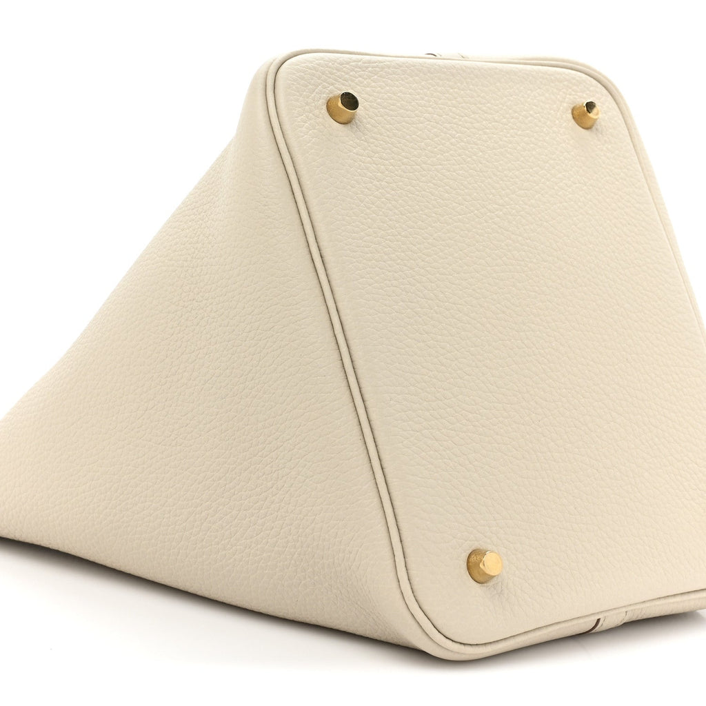 HERMES Taurillon Clemence Picotin Lock 22 MM Beton