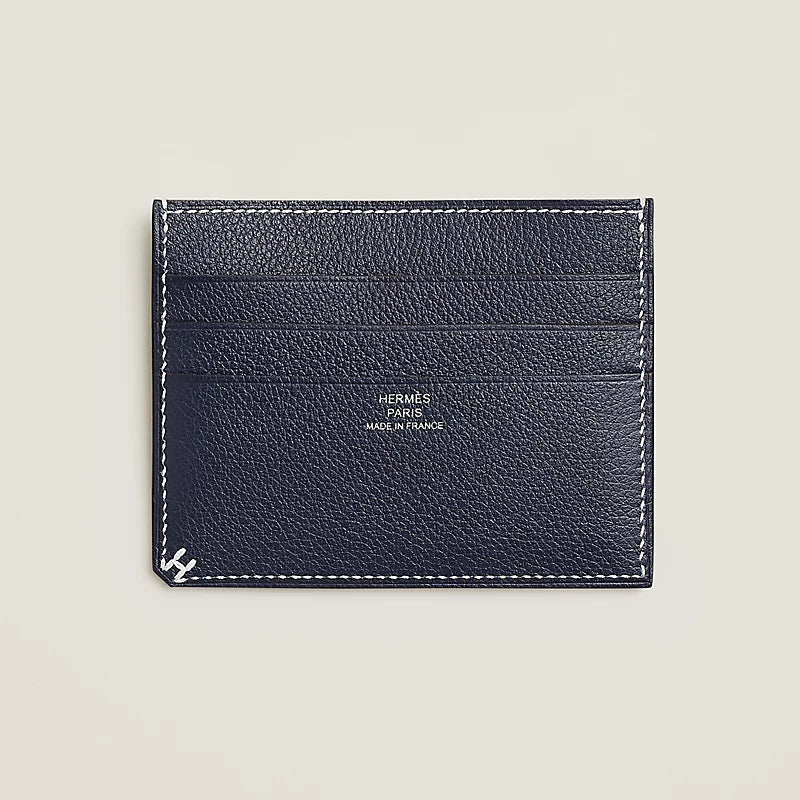 Hermes Sellier card holder Bleu Nuit