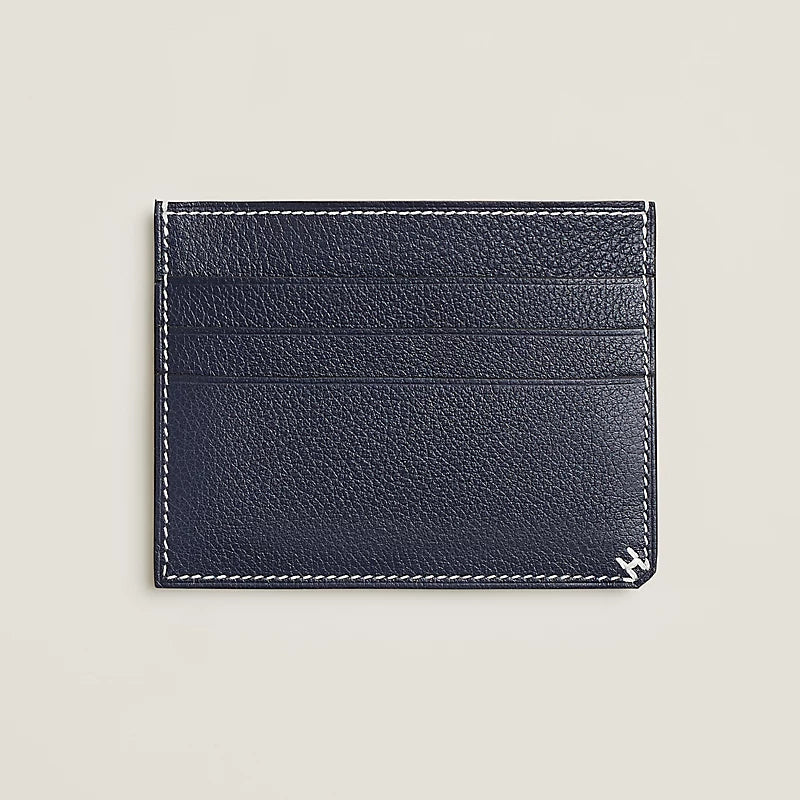Hermes Sellier card holder Bleu Nuit