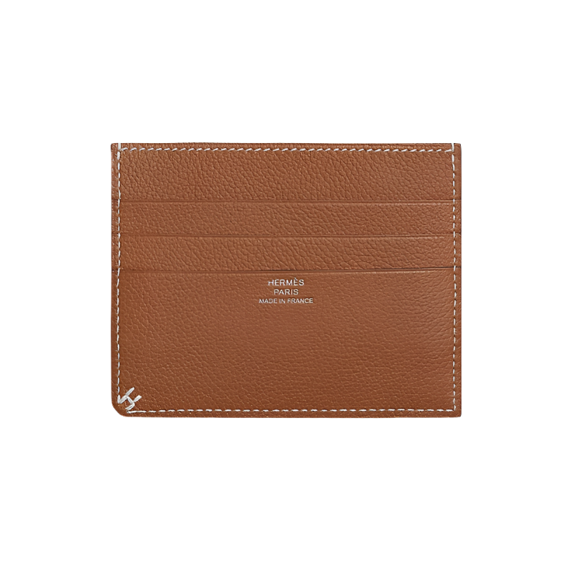 Hermes Sellier card holder gold