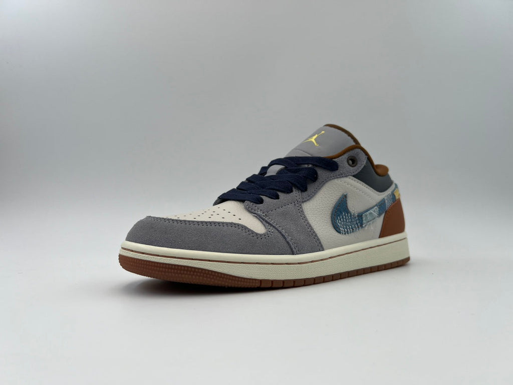 NIKE AIR JORDAN 1 LOW SE "PHANTOM/COCONUT MILK/AMBER BROWN/STAR BLUE" MEN'S SHOE