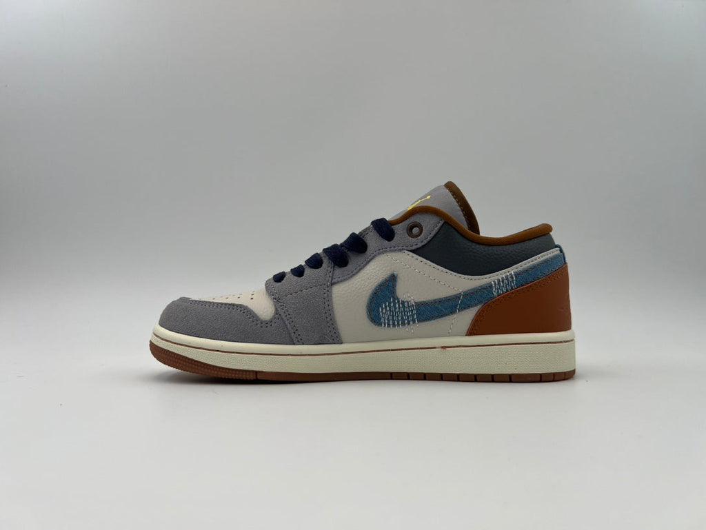 NIKE AIR JORDAN 1 LOW SE "PHANTOM/COCONUT MILK/AMBER BROWN/STAR BLUE" MEN'S SHOE