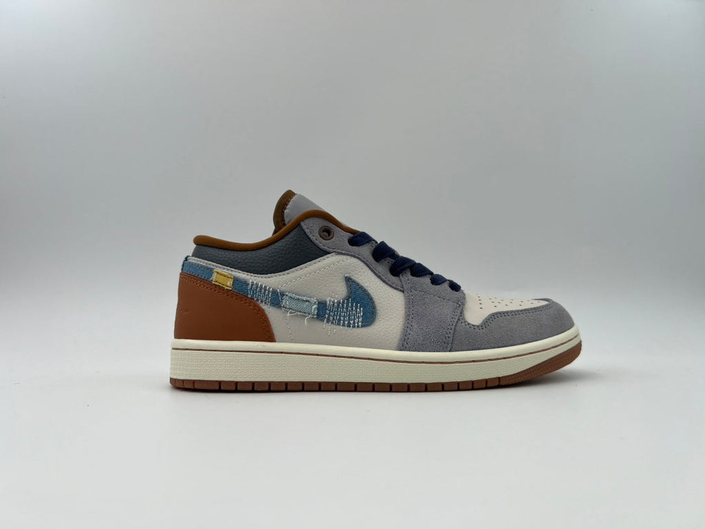 NIKE AIR JORDAN 1 LOW SE "PHANTOM/COCONUT MILK/AMBER BROWN/STAR BLUE" MEN'S SHOE