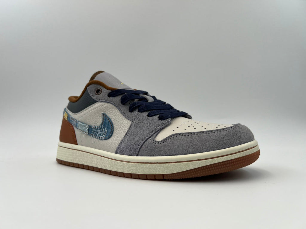 NIKE AIR JORDAN 1 LOW SE "PHANTOM/COCONUT MILK/AMBER BROWN/STAR BLUE" MEN'S SHOE