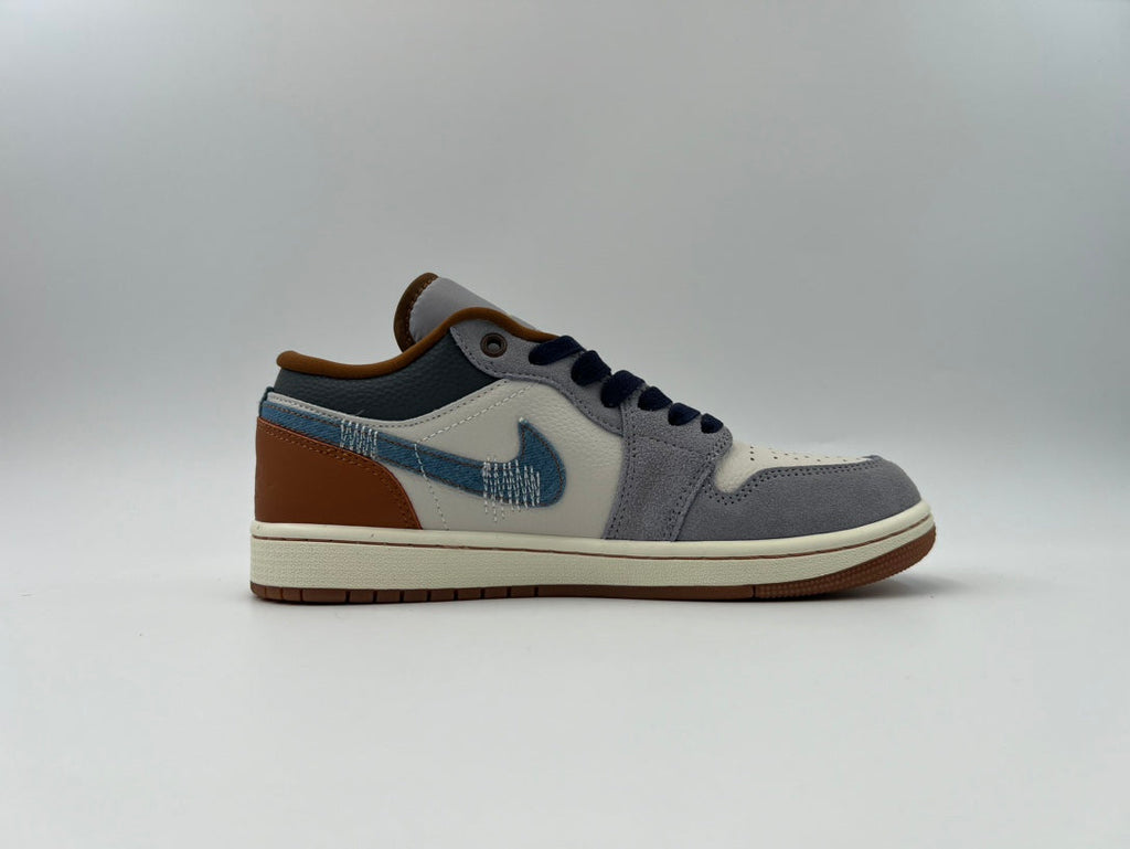 NIKE AIR JORDAN 1 LOW SE "PHANTOM/COCONUT MILK/AMBER BROWN/STAR BLUE" MEN'S SHOE