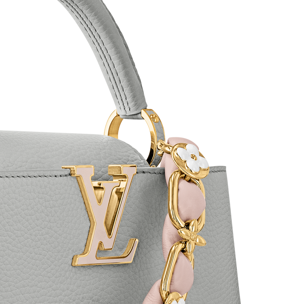 LOUIS VUITTON Capucines BB Silver grey