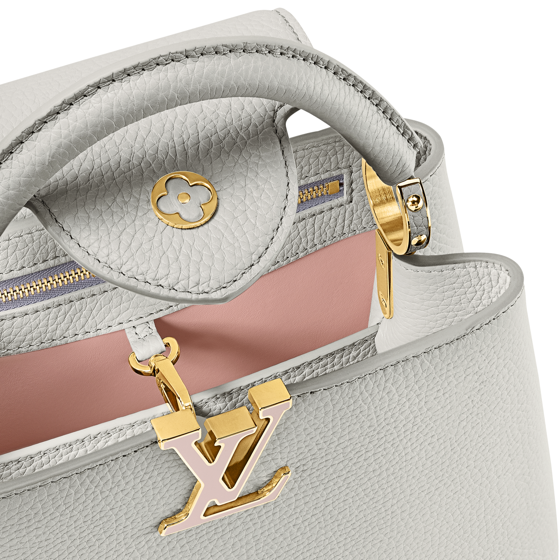 LOUIS VUITTON Capucines BB Silver grey