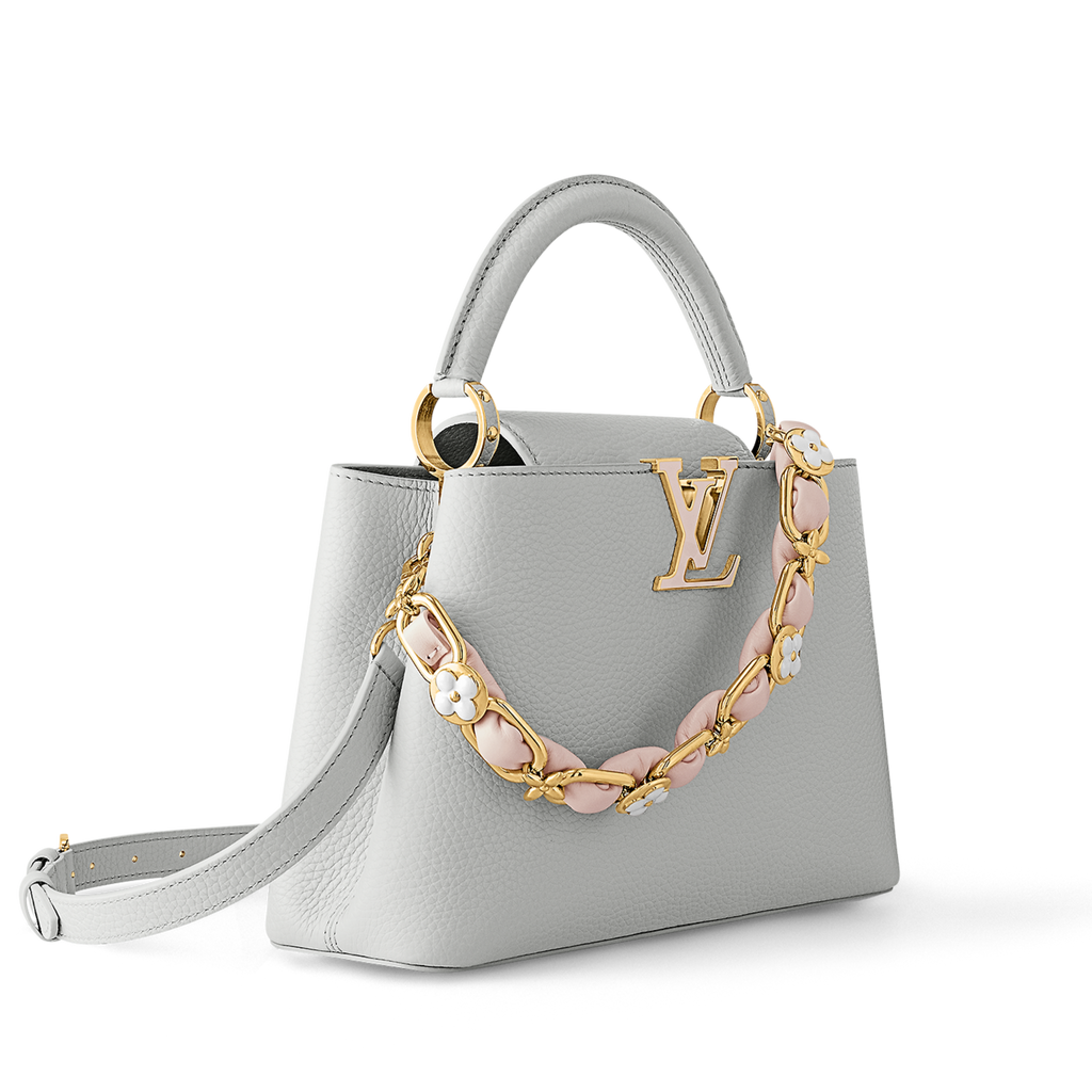 LOUIS VUITTON Capucines BB Silver grey