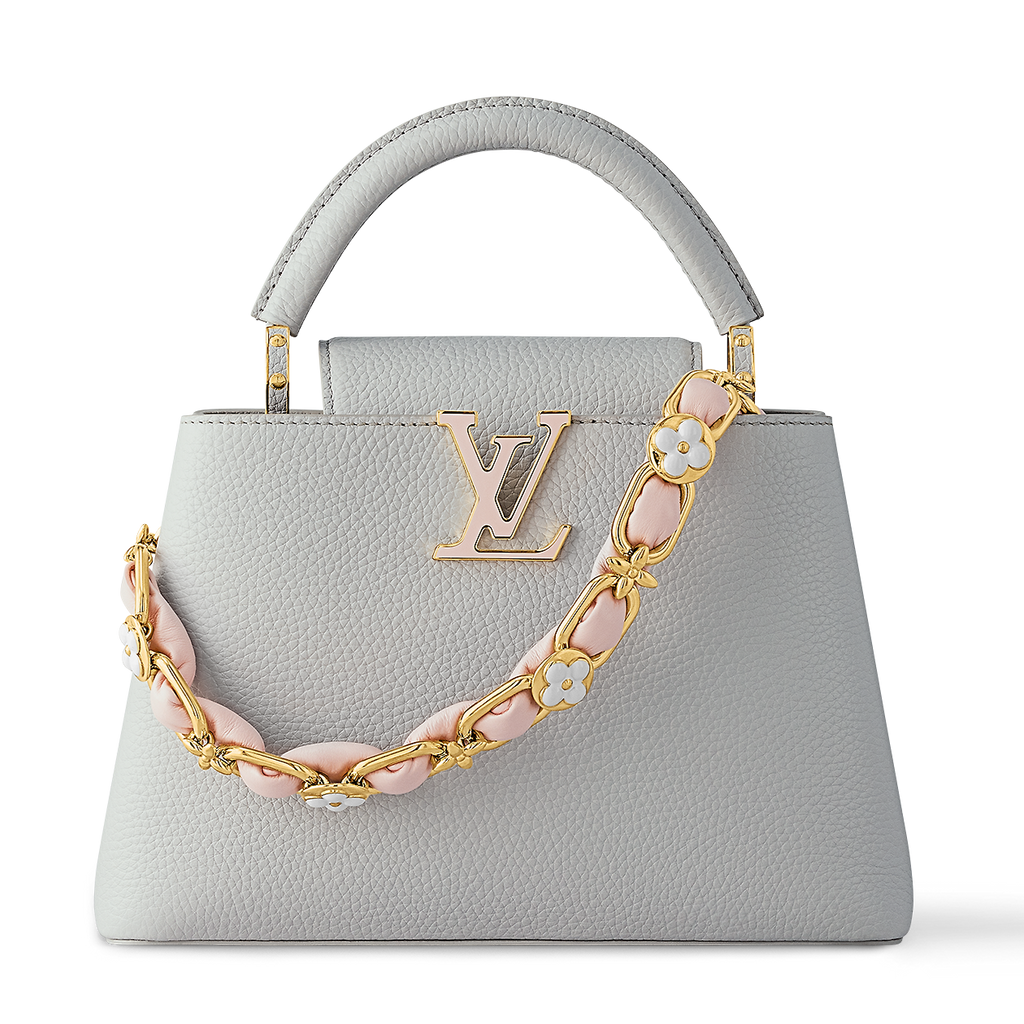 LOUIS VUITTON Capucines BB Silver grey