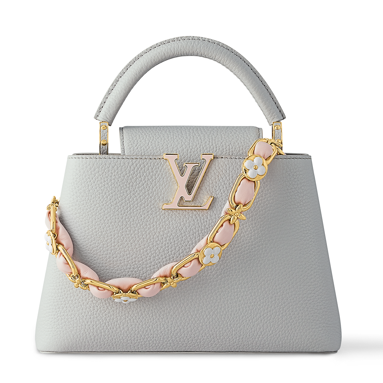 LOUIS VUITTON Capucines BB Silver grey
