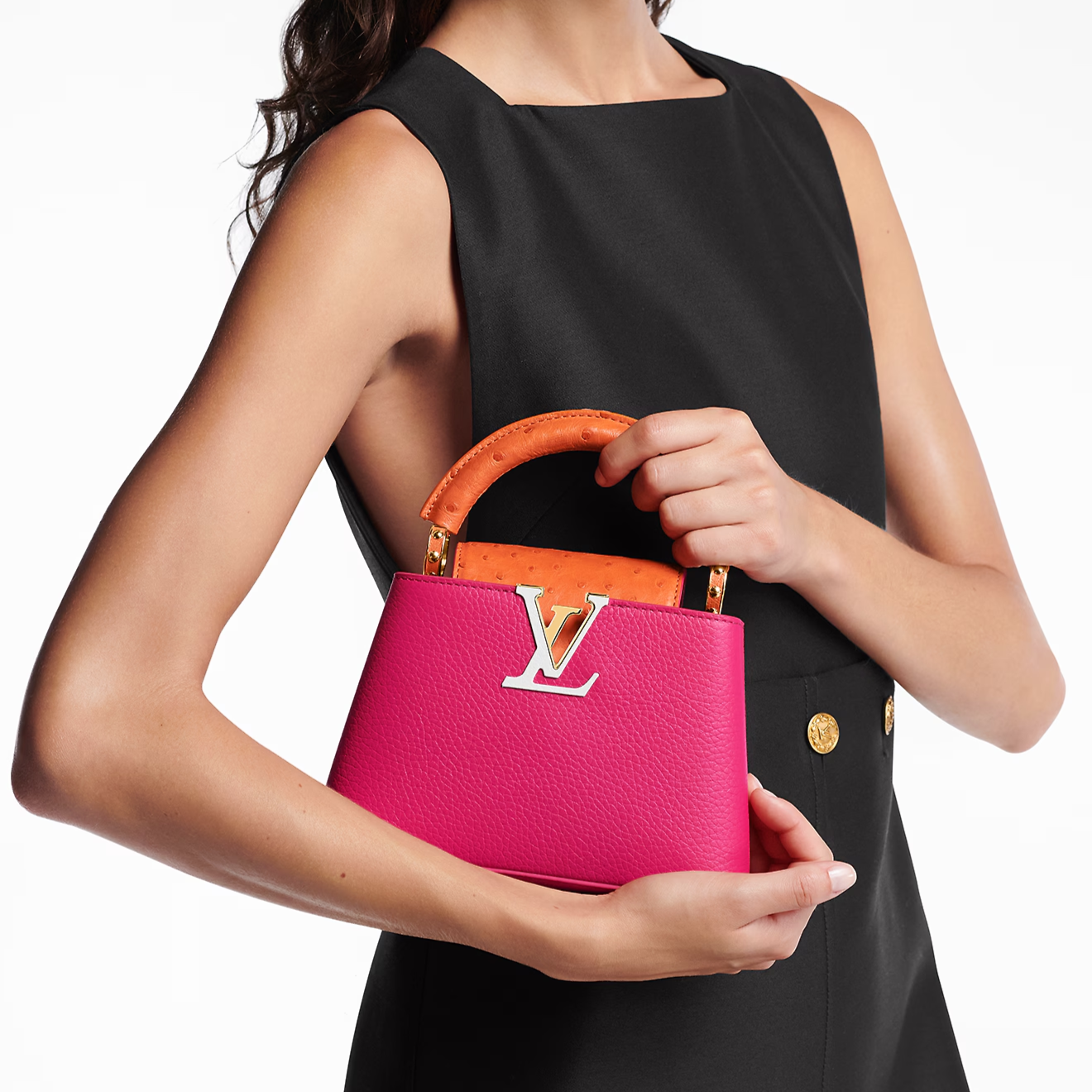 LOUIS VUITTON Capucines BB MNII ROSE