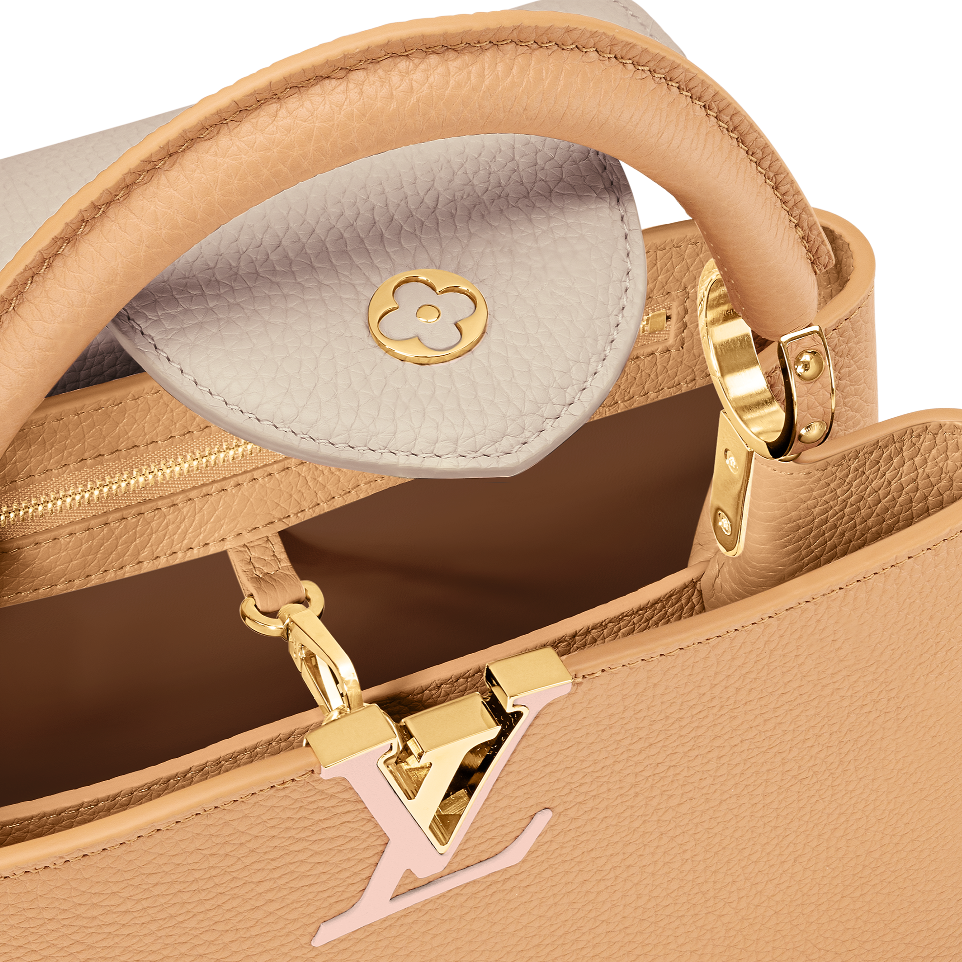 LOUIS VUITTON Capucines BB MNII GOLDEN BROWN