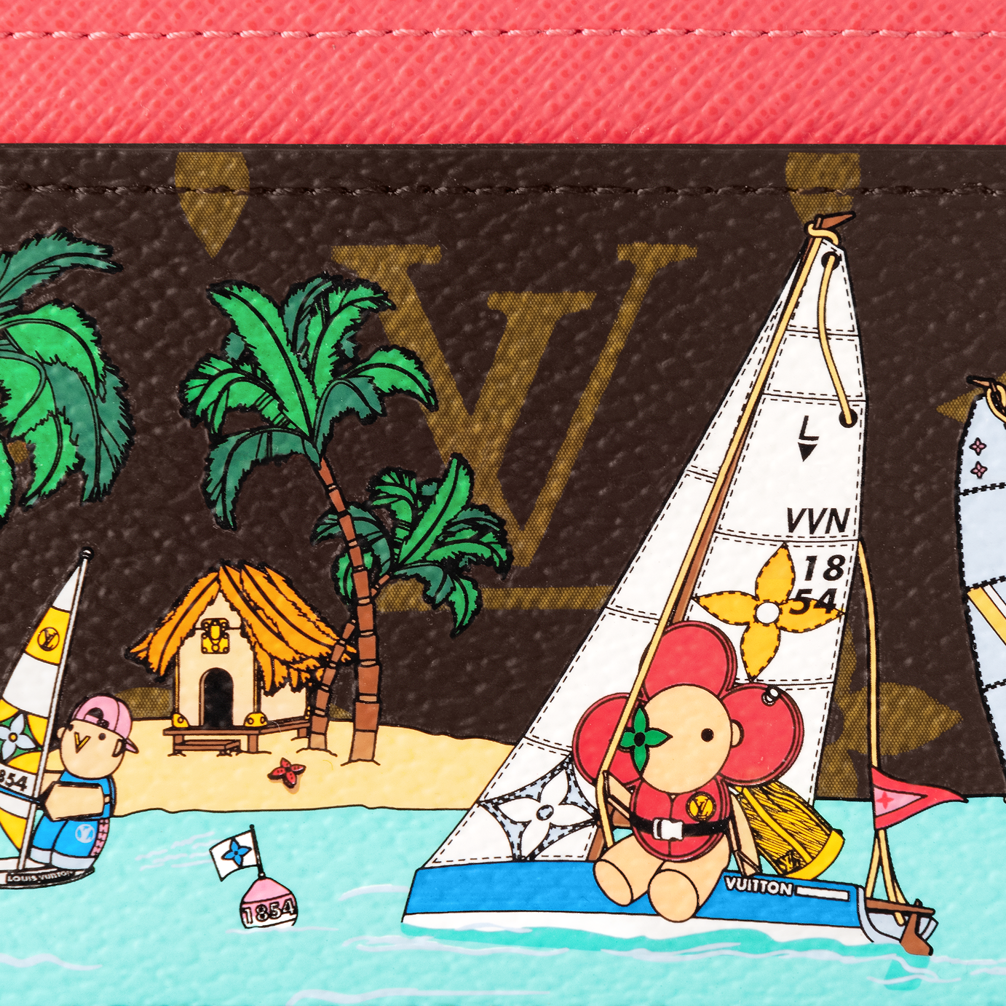 Louis Vuitton Card Holder  Brown painted edition