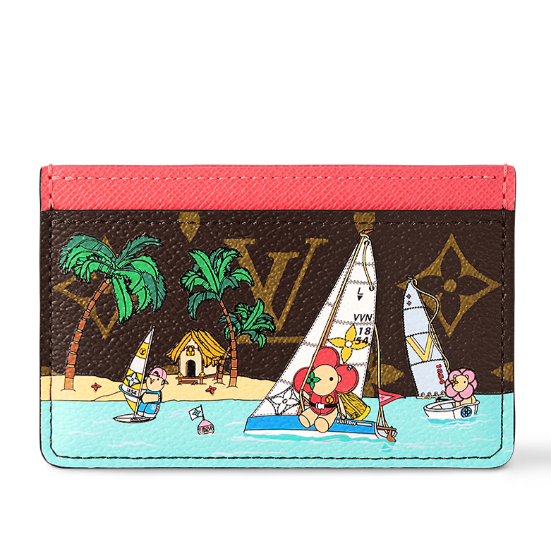 Louis Vuitton Card Holder  Brown painted edition