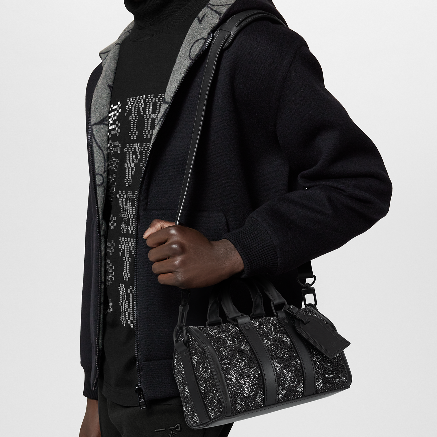 Louis Vuitton Keepall Bandouli re 25 Black stone