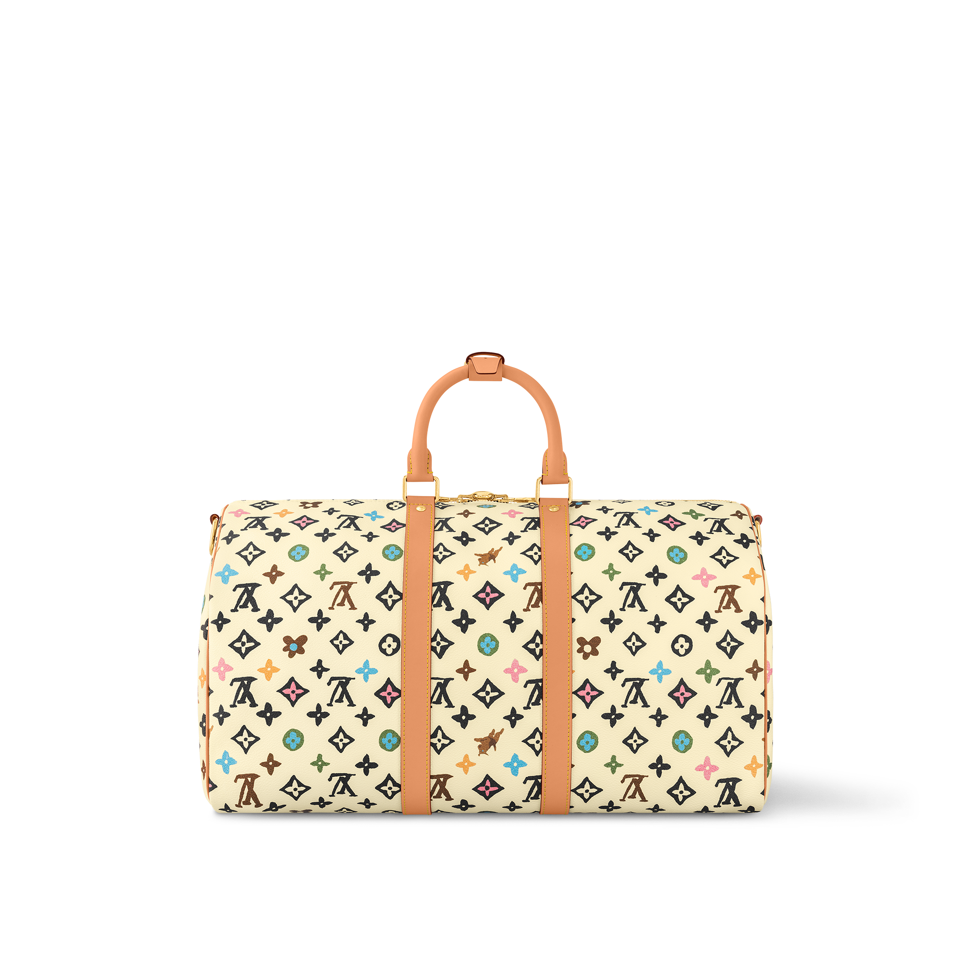 Louis Vuitton Keepall Bandouli re 45 white pattern