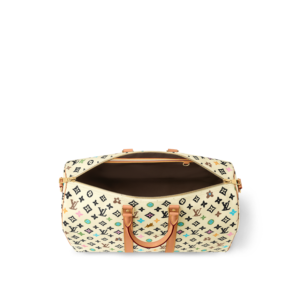 Louis Vuitton Keepall Bandouli re 45 white pattern