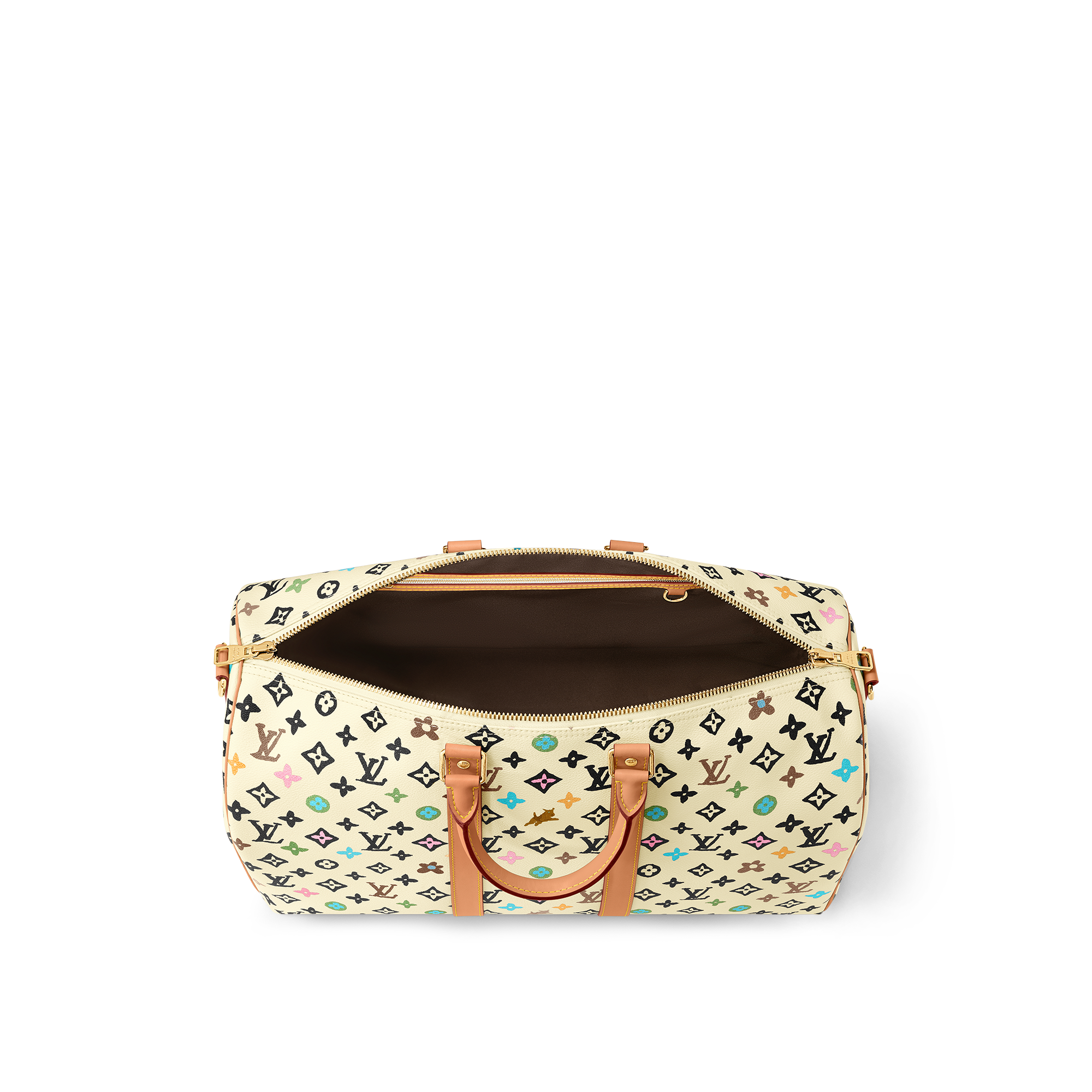 Louis Vuitton Keepall Bandouli re 45 white pattern