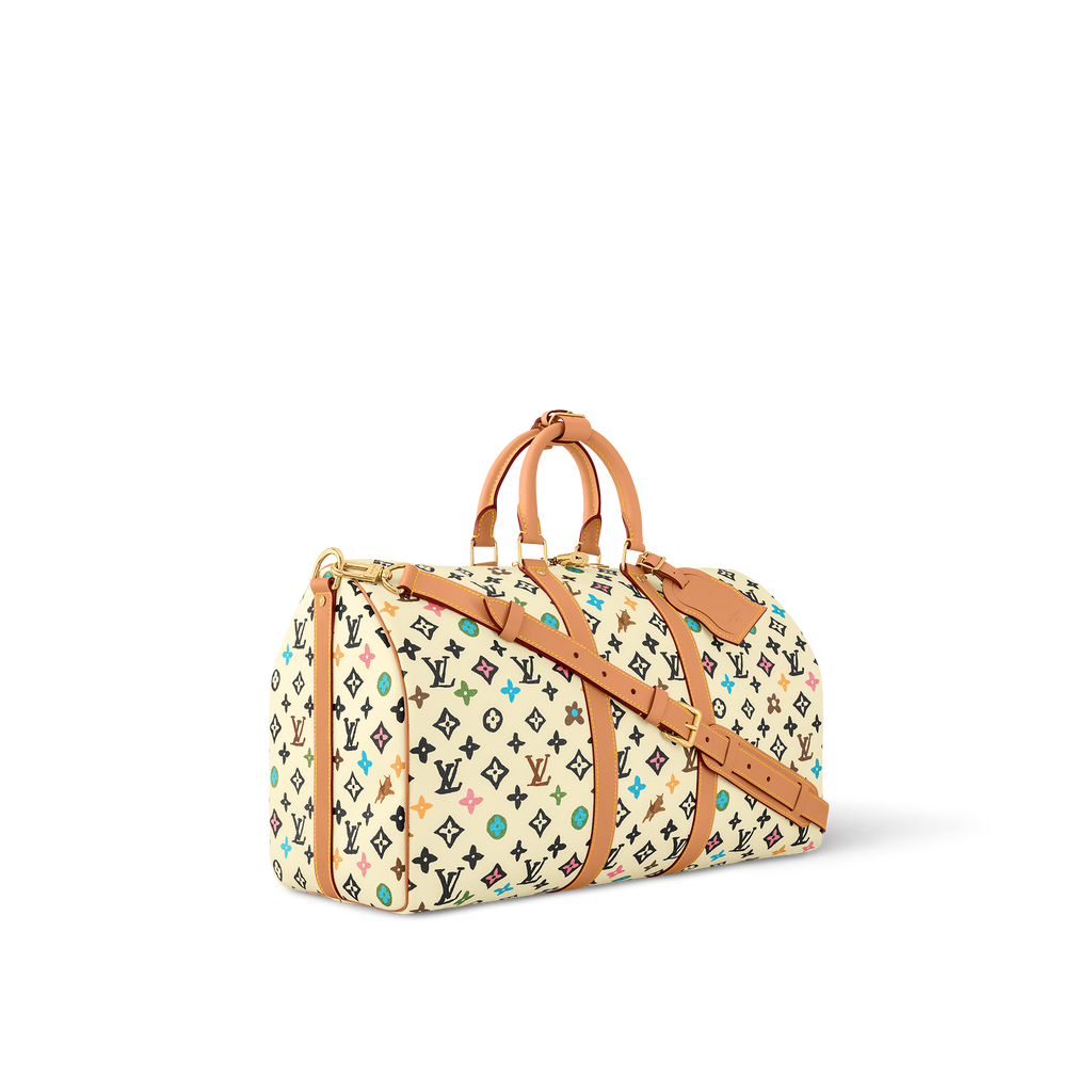Louis Vuitton Keepall Bandouli re 45 white pattern