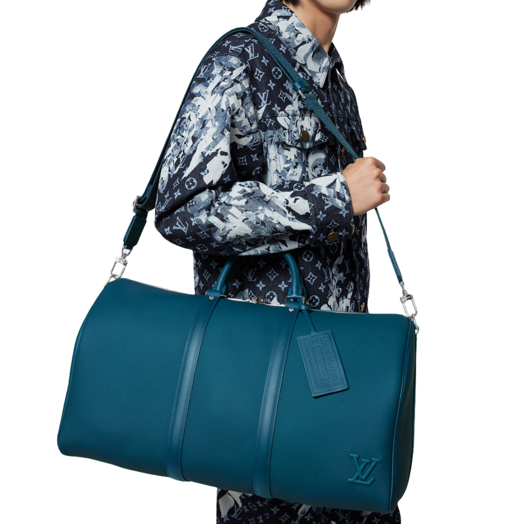 Louis Vuitton Keepall Bandouli re 50 Green Blue