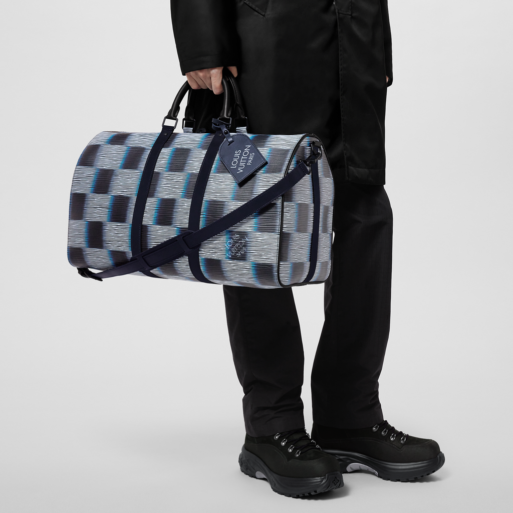 Louis Vuitton  Keepall Bandouli blue and white