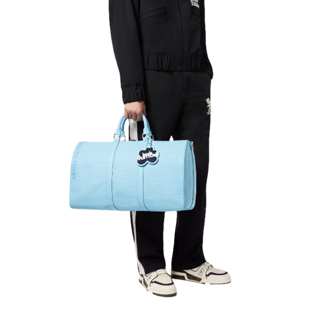 Louis Vuitton Keepall Bandouli re 50 SKY BLUE