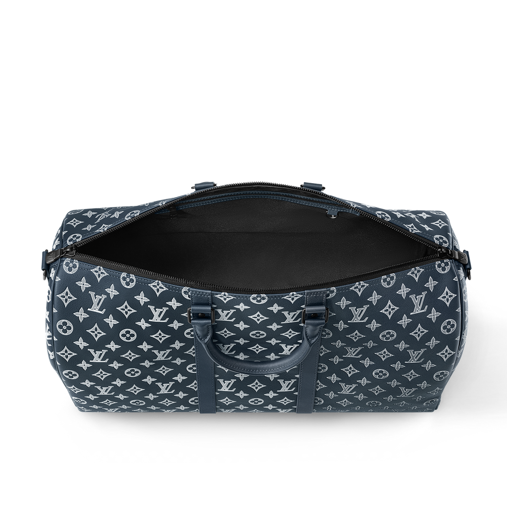 Louis Vuitton Keepall Bandouli re 50 Blue pattern