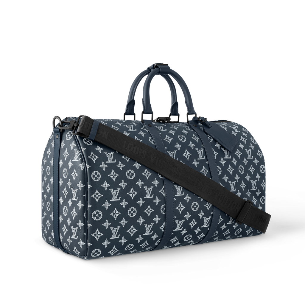 Louis Vuitton Keepall Bandouli re 50 Blue pattern