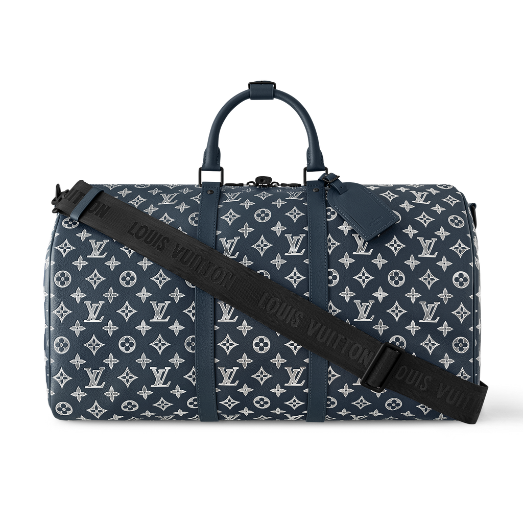 Louis Vuitton Keepall Bandouli re 50 Blue pattern