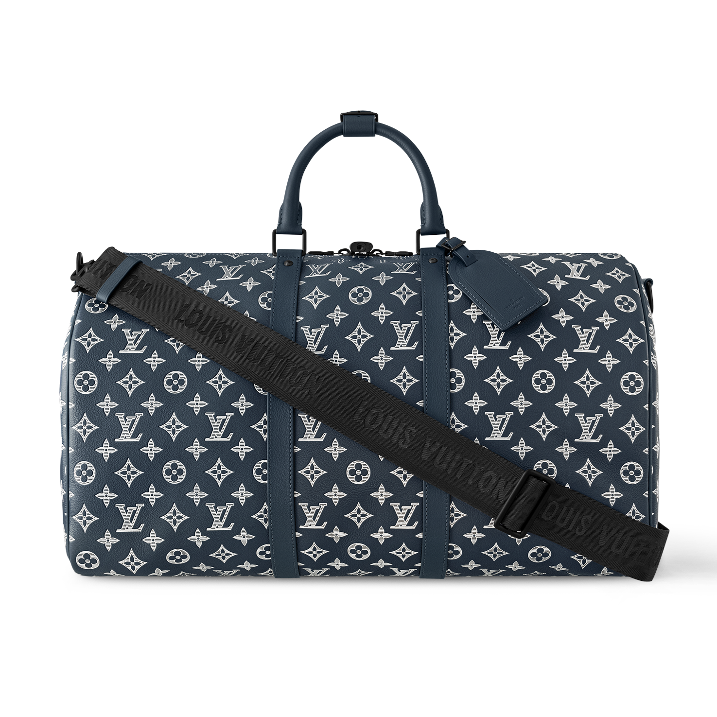 Louis Vuitton Keepall Bandouli re 50 Blue pattern