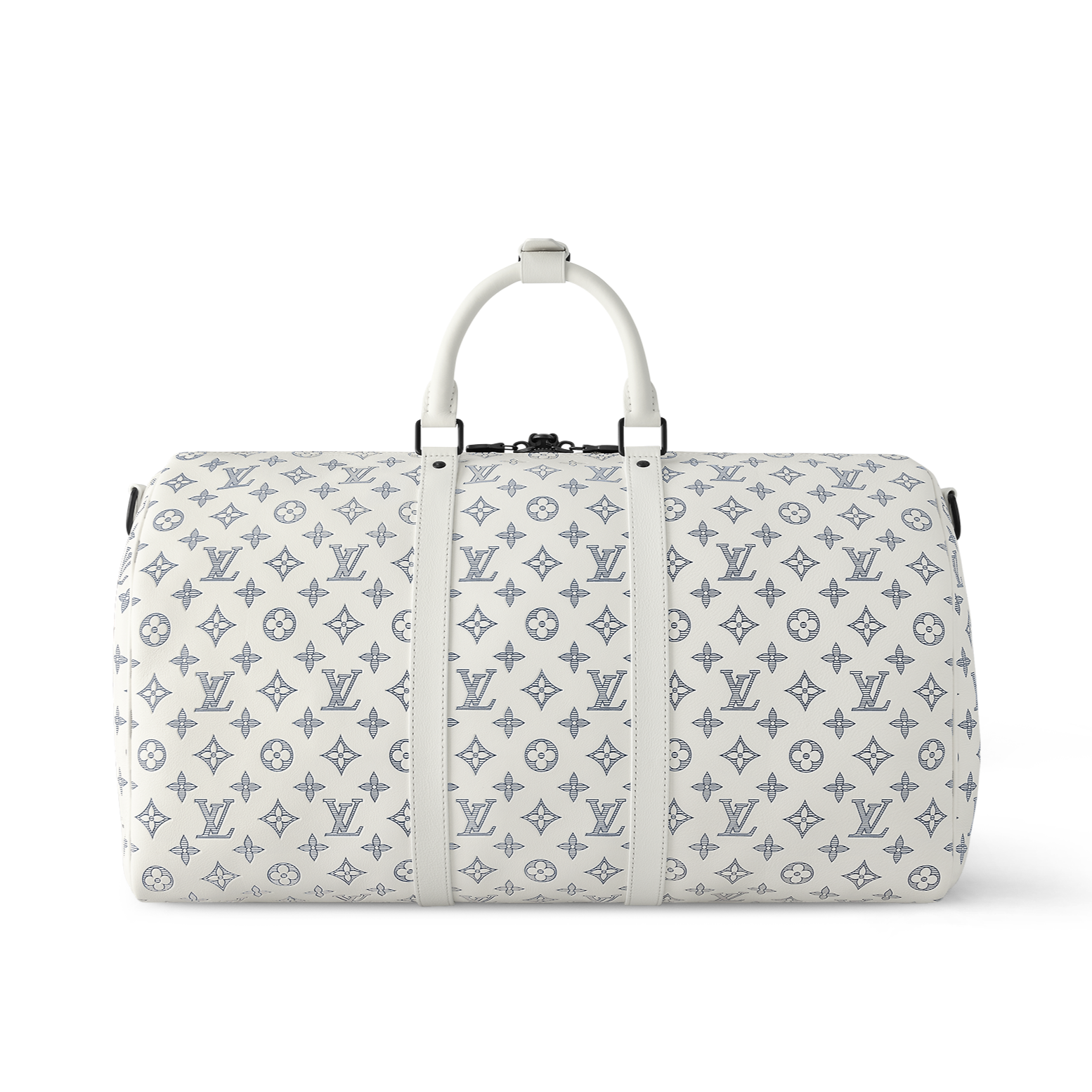 Louis Vuitton Keepall Bandouli re 50 white pattern