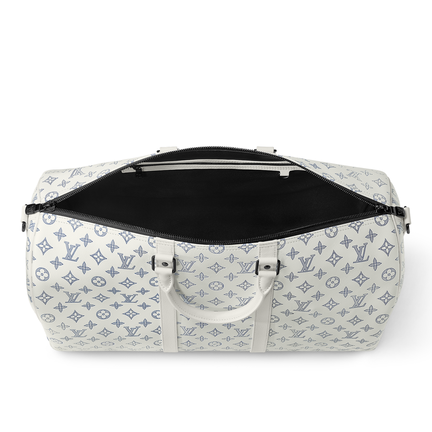 Louis Vuitton Keepall Bandouli re 50 white pattern