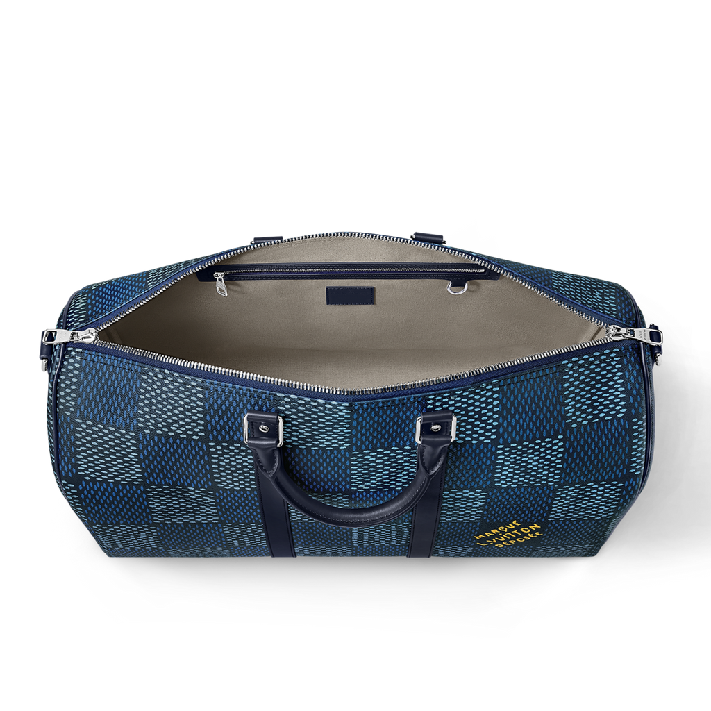 Louis Vuitton Keepall Bandouli re 50 Blue pattern