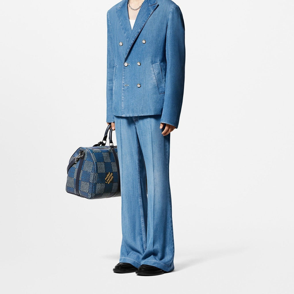 Louis Vuitton Keepall Bandouli re 50 Blue pattern