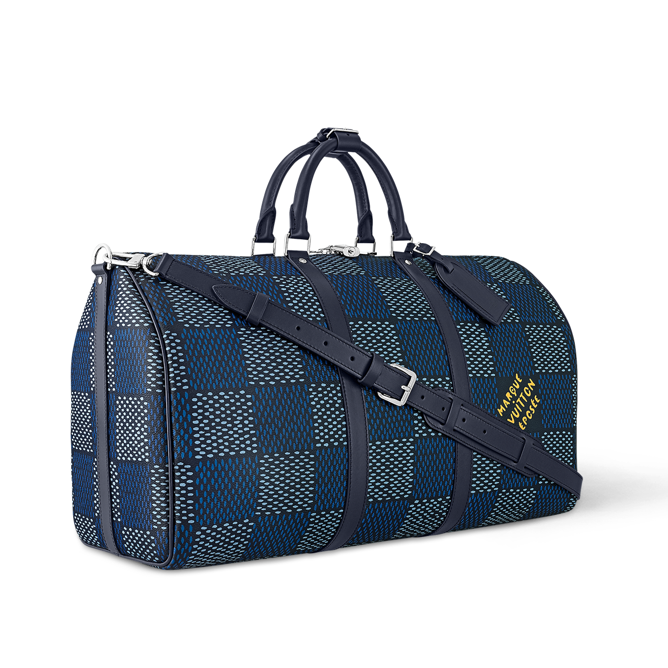 Louis Vuitton Keepall Bandouli re 50 Blue pattern