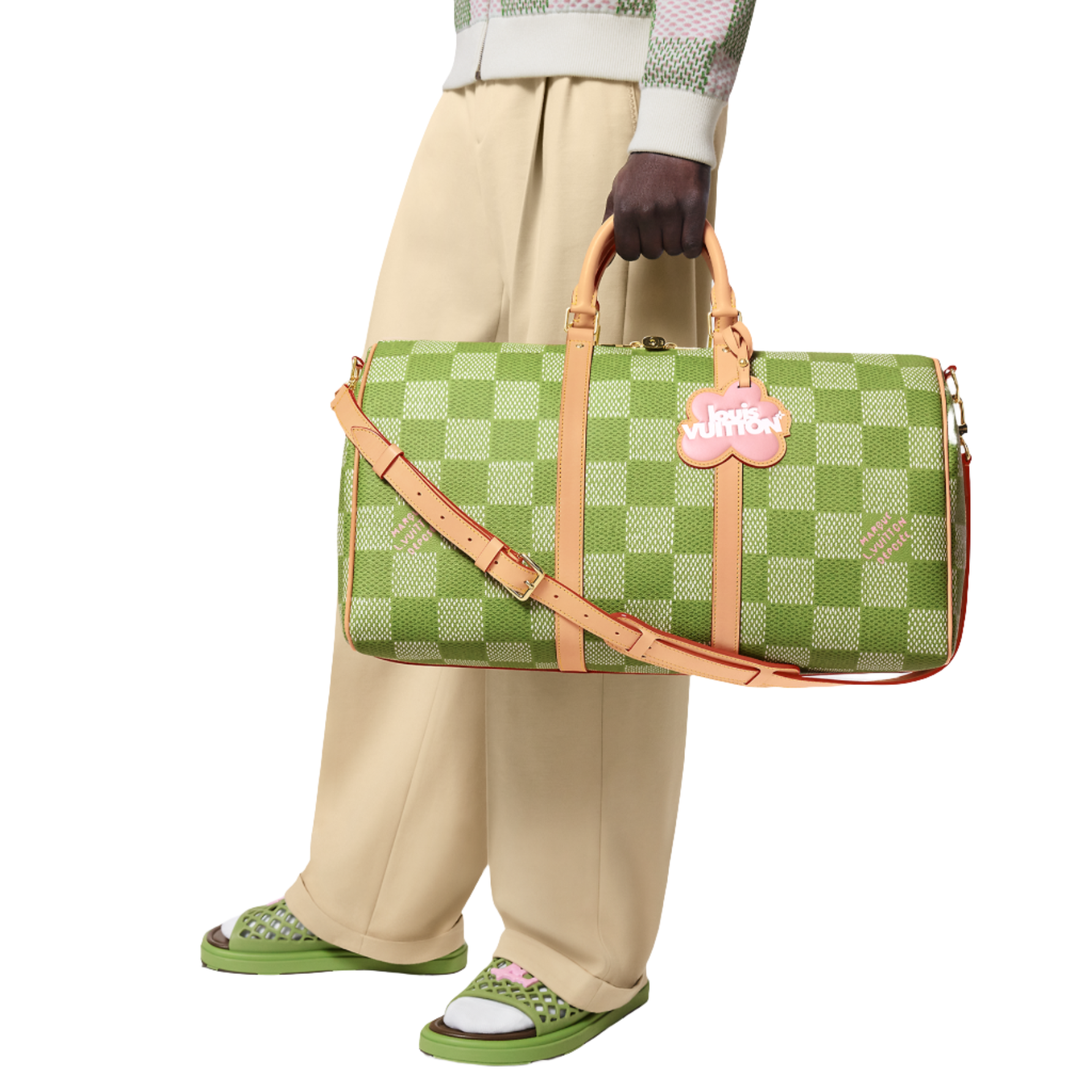 Louis Vuitton Keepall Bandouli re 50 green shade