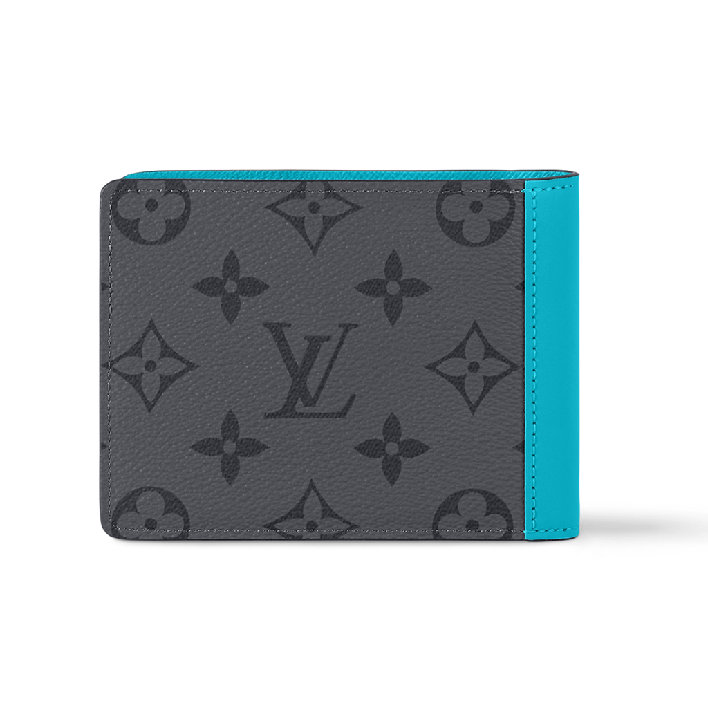 Louis Vuitton LV Multiple Wallet   Luxury Compact Wallets -Blue and grey