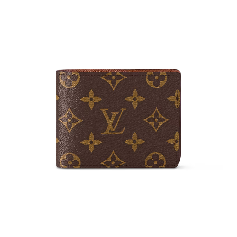 Louis Vuitton LV Unisex Multiple Wallet Brown Coated Canvas Cowhide Leather