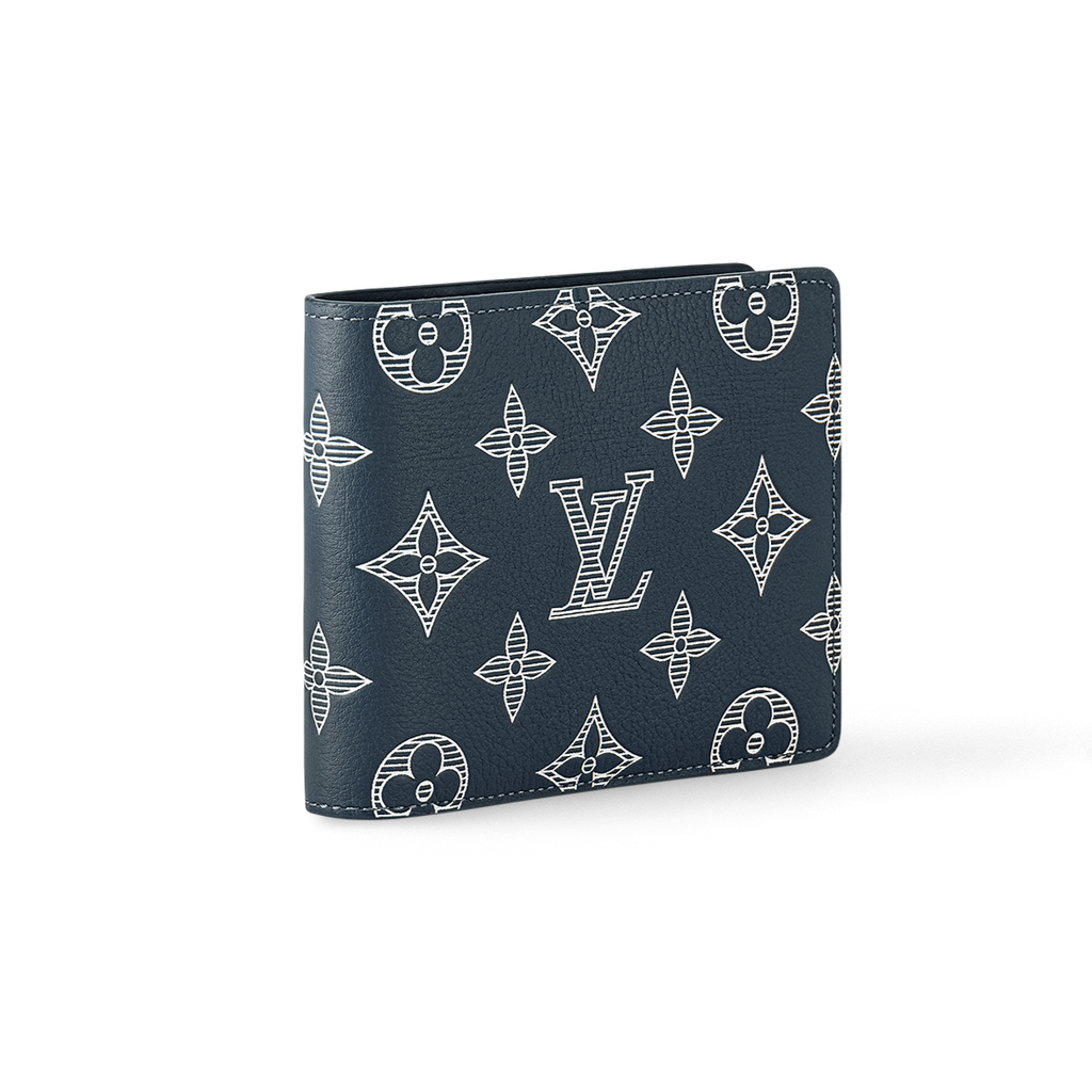 Louis Vuitton LV Multiple Wallet   Luxury Compact Wallets -Blue and white