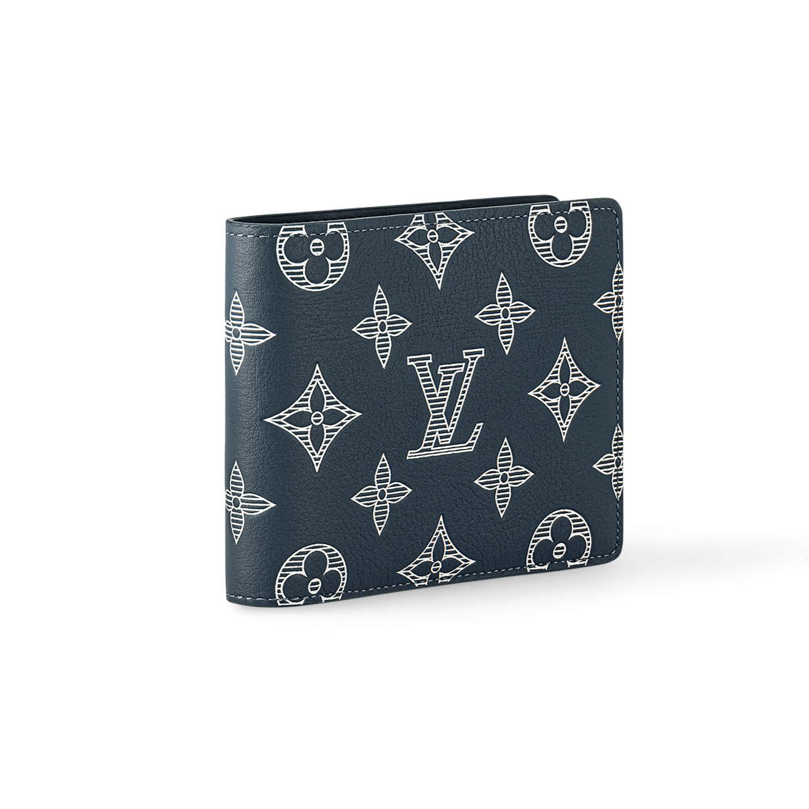 Louis Vuitton LV Multiple Wallet   Luxury Compact Wallets -Blue and white