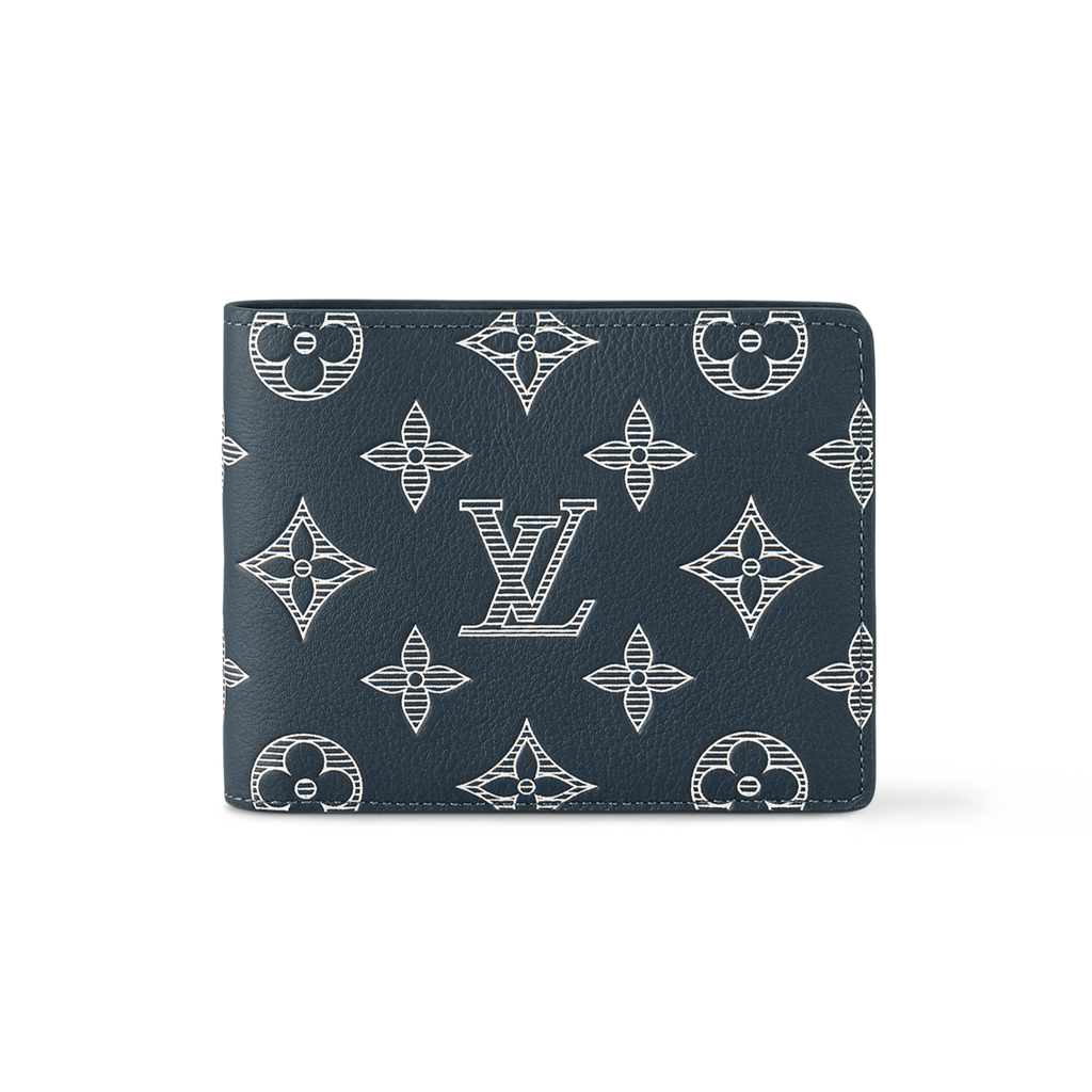 Louis Vuitton LV Multiple Wallet   Luxury Compact Wallets -Blue and white